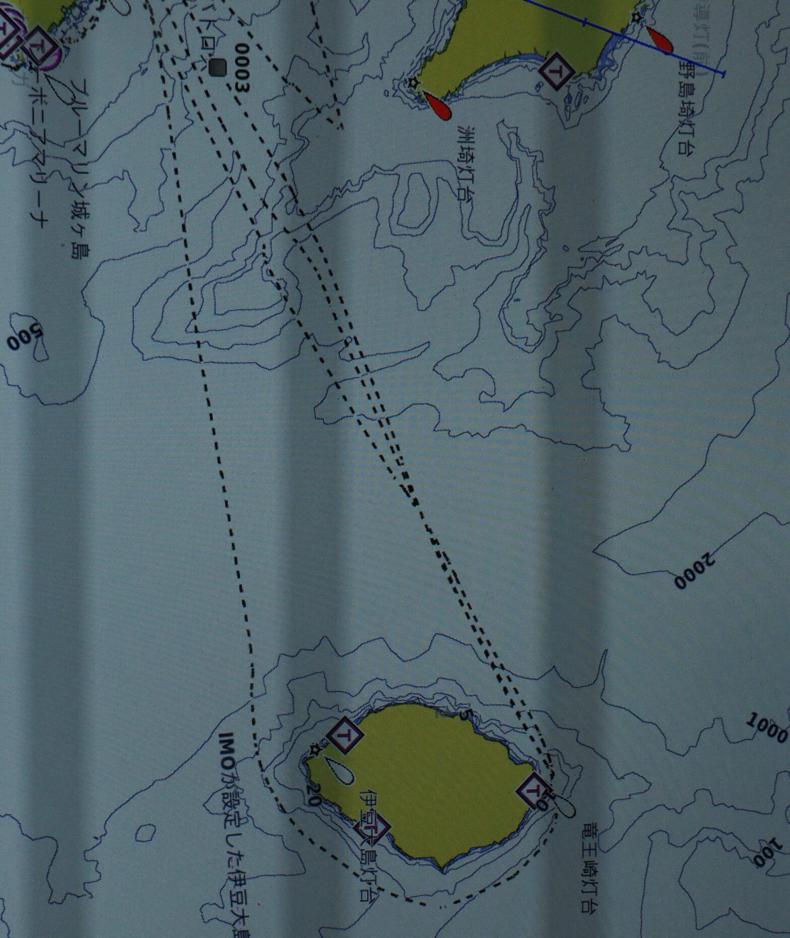 GPSに2回の伊豆大島行の航跡が残っている。